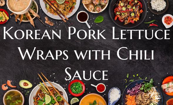Korean Pork Lettuce Wraps wi...